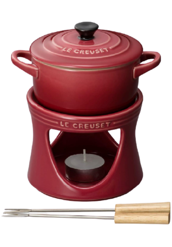 Le Creuset Mini-Cocotte Fondue (Dark Framboise) | Watson's Wine