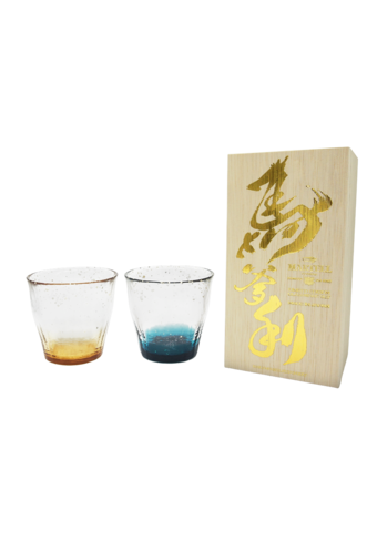 Martel lTsugaru Vidro Japanese Handmade Glass Set of 2-127659
