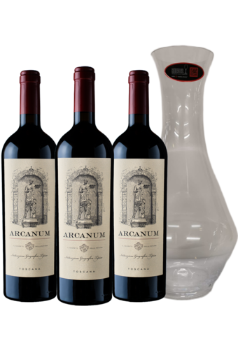 Di Arceno Arcanum Vertical Trilogy Pack (2012/2014/2016) with Decanter (Limited time offer item – other promotion offers and W Rewards are not applicable)-145573