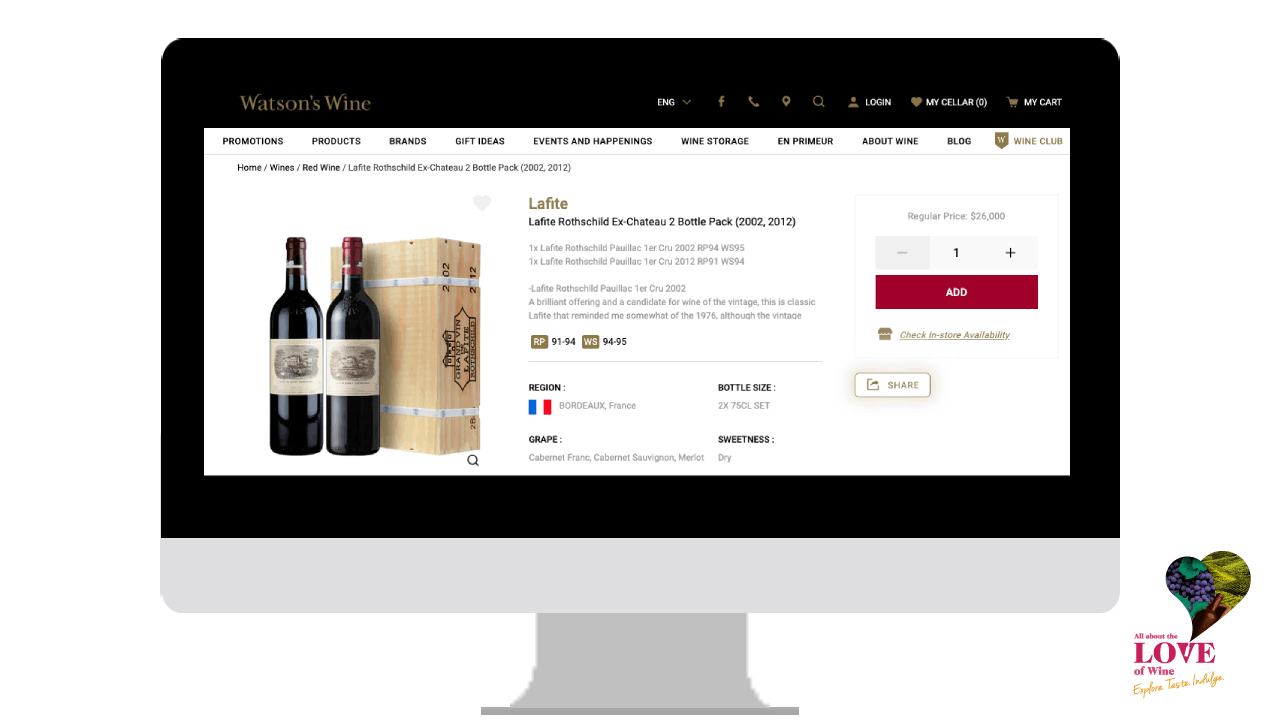 All about the love of wine Watson's Wine